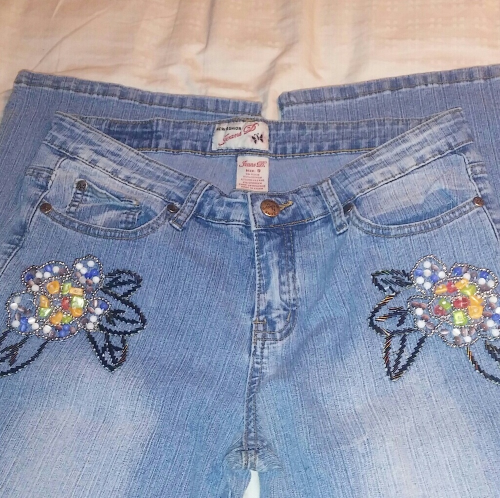 Jeans D jeans embellished with beads